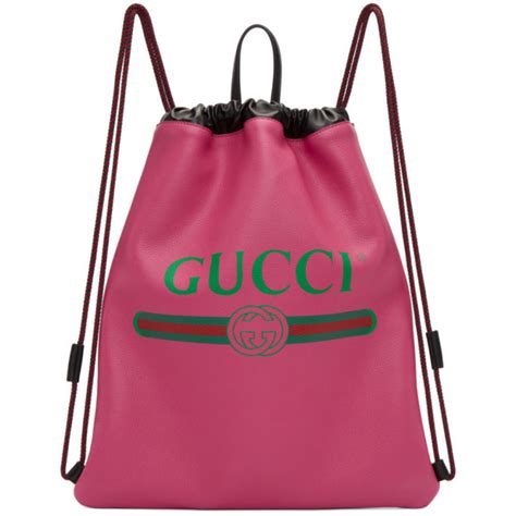 pink sparkly gucci backpack|Gucci drawstring backpack.